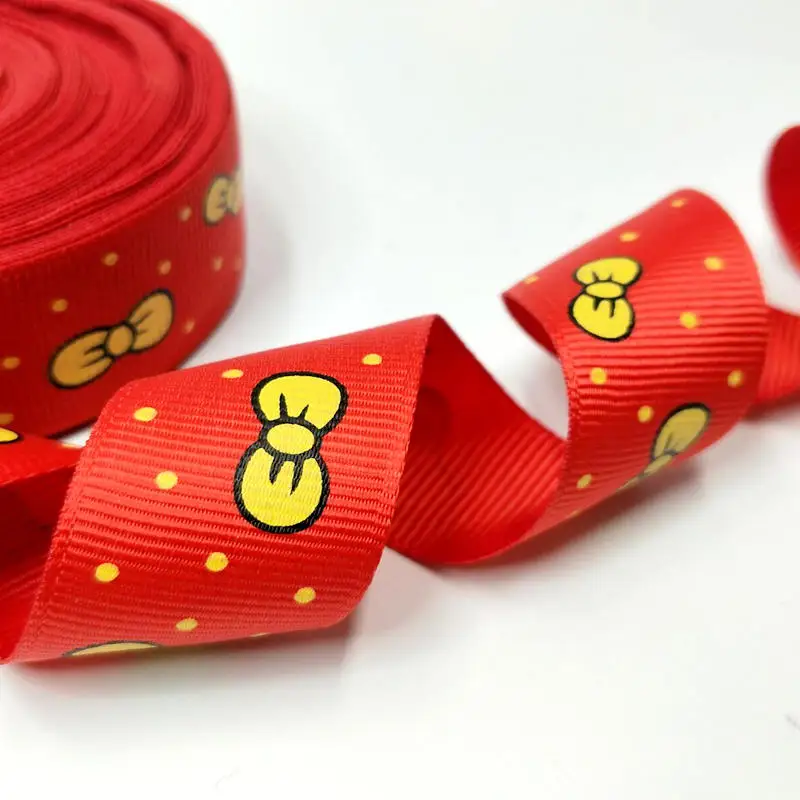 Репсовая лента с бантом 5 ярдов 1 дюйм|grosgrain ribbon|10 yardribbon wedding |