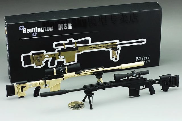 Minitoys 1/6 Remington MSR Sniper Rifle Alloy Military Weapon Props for 12inch Collectible Action Figure Hobby Gift DIY | Игрушки и