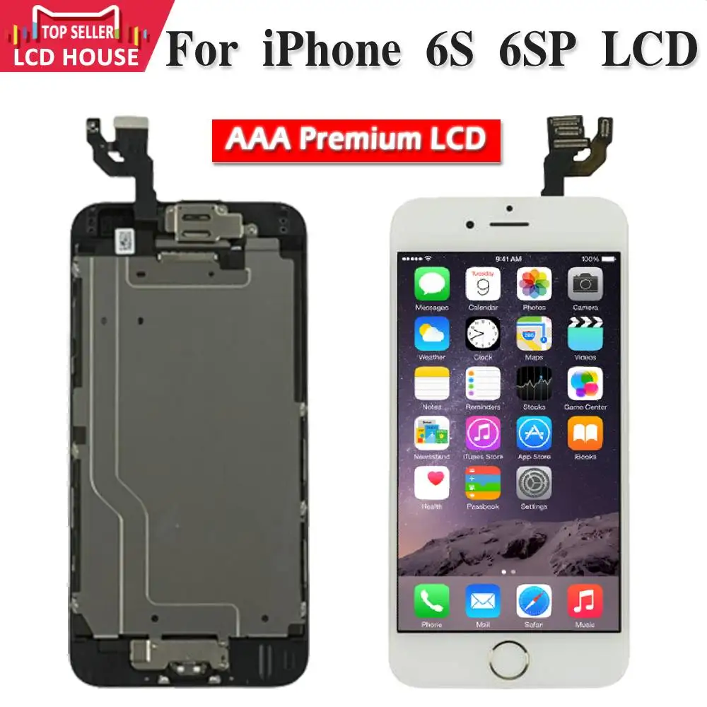 Полный комплект ЖК-дисплей для iPhone 6S Plus сенсорный экран дигитайзер Замена кнопки