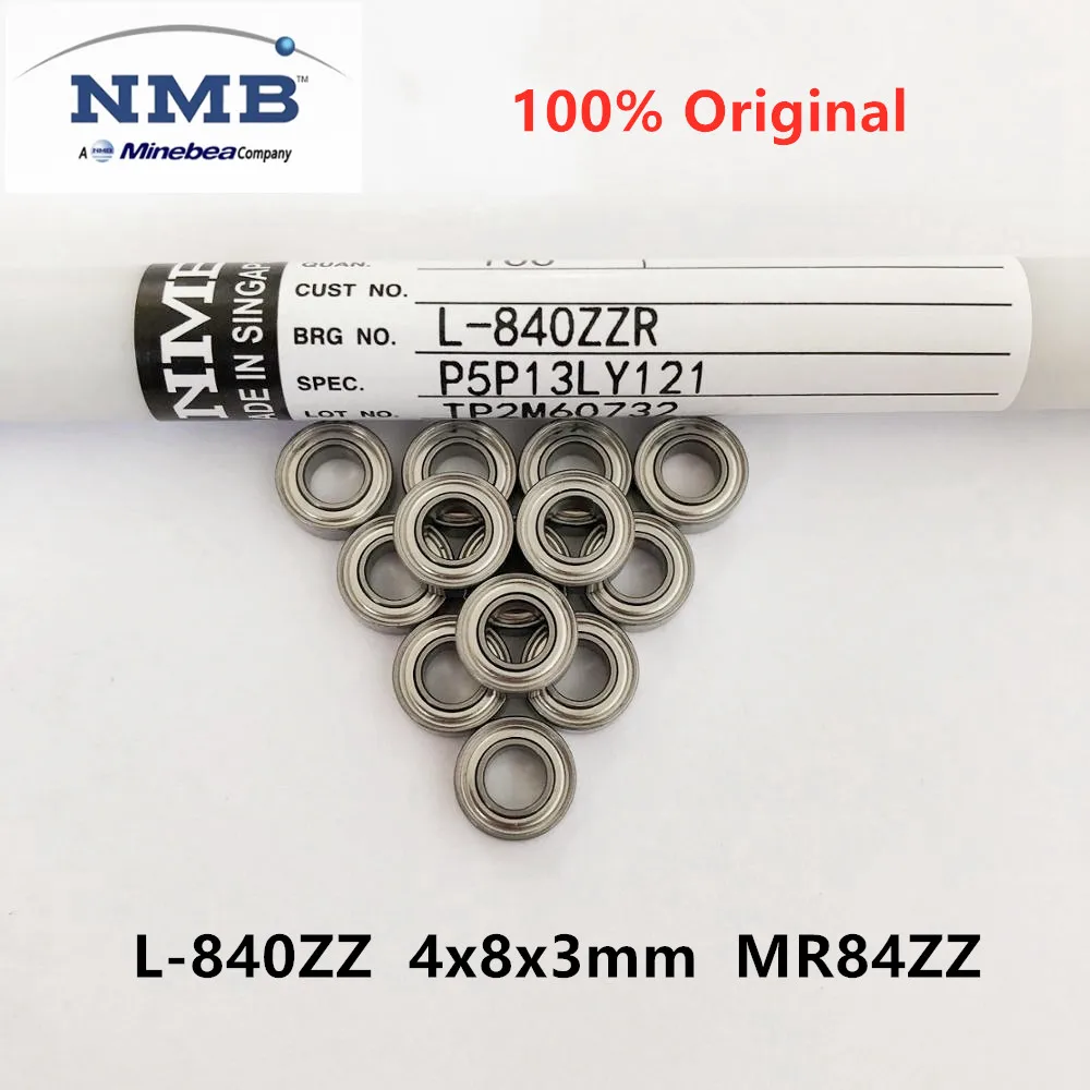 Original Nmb Alta Velocidade Rolamento Precisão Miniatura Rolamentos de Esferas L840zz Mr84zz Mr84 840 4x8x3 mm 20 Pcs 100 Pcs