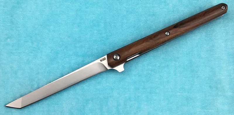 LEMIFSHE M390 лезвие маленькая ручка Флип складной нож шарикоподшипник Красная тень дерево+ стальная ручка Открытый Фруктовый Нож EDC инструмент