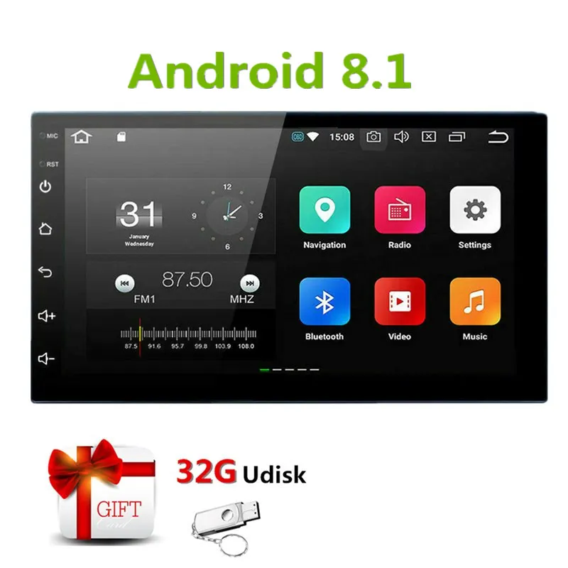 

2 Din Android Car Multimedia Player GPS Navigation 2din HD Autoradio WiFi USB FM 2 Din 7" Car Audio Radio Stereo Backup Monitor