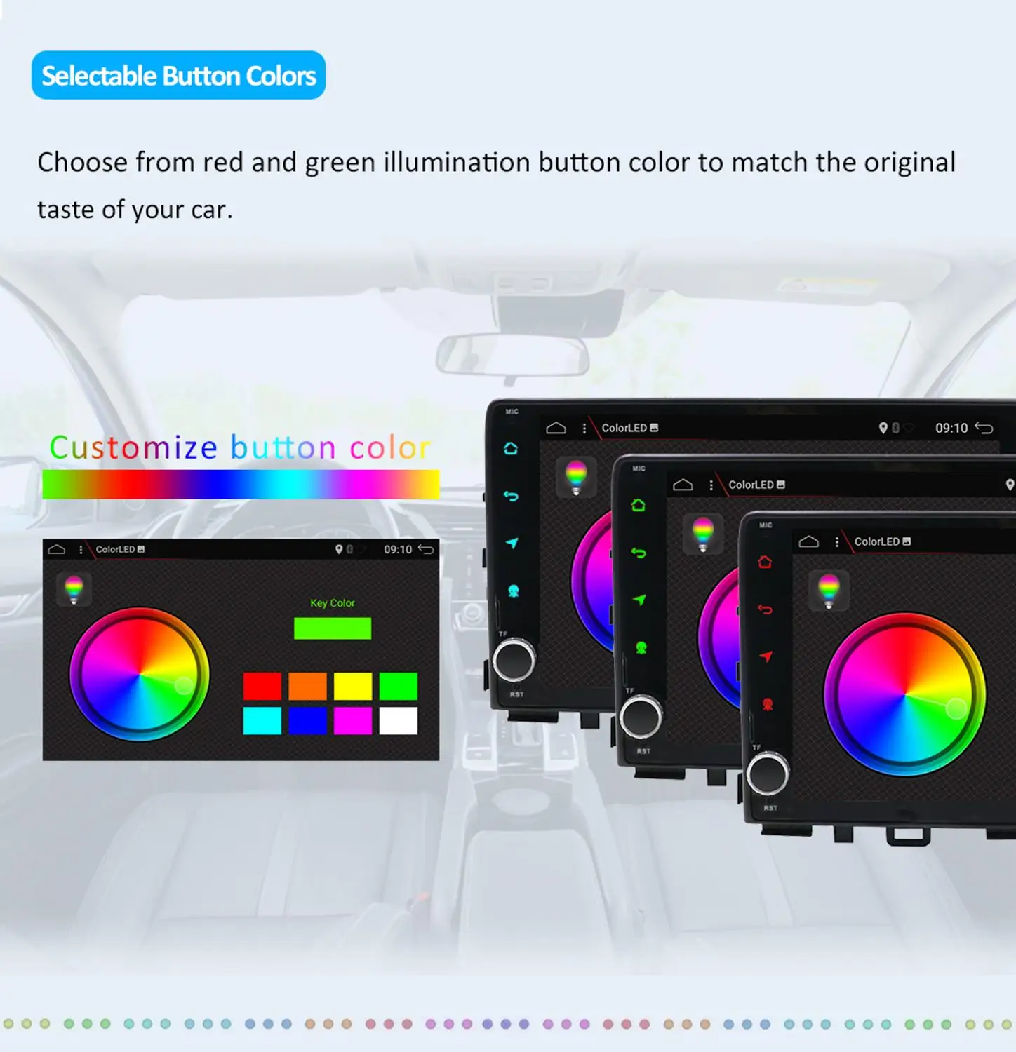  32G ROM Octa Cores Android 9.0 Car Radio BT Multimedia Player Navigation GPS For KIA RIO 2017 2018 