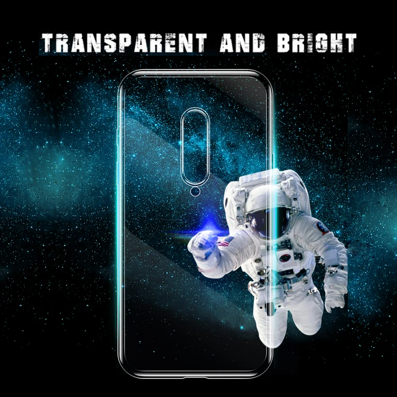 Luxury Transparent Phone Case For OPPO Oneplus 7 6T 8 9 Pro Shockproof Silicone TPU Cover For Oneplus 7T 6 Pro 8 Soft Back Cases 5