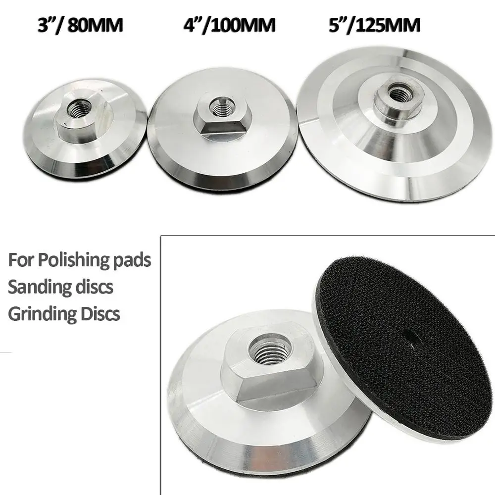 1 pc Back pad for diamond polishing pads with M14 Thread Diameter 3"/4"/5"  Rubber based /Aluminum based backer