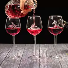 300ml Sea Horse/Starfish/Dolphin Red Wine Glass Cup Goblets Juice Drink Champagne Goblet Party Barware Kitchen Bar Supplies