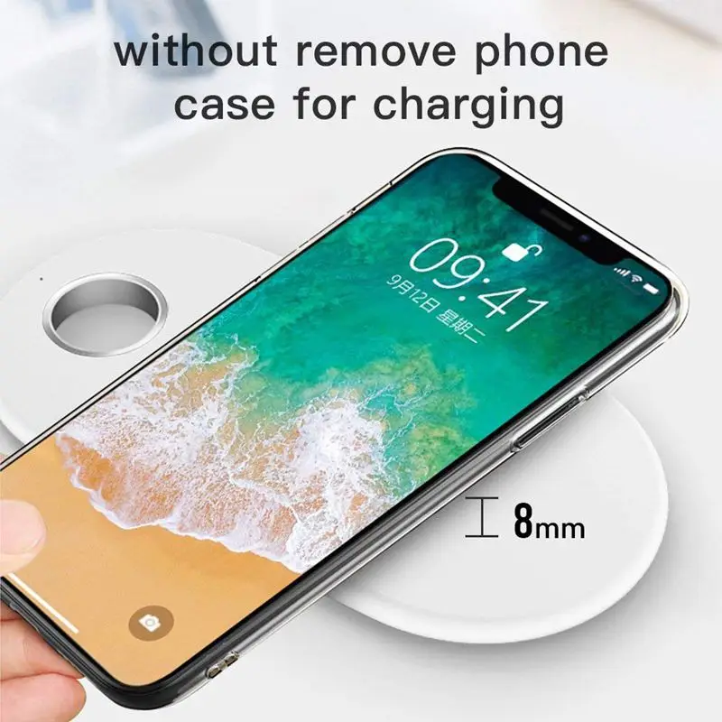 FULL-Fast Wireless Charging Pad Qi Standard For 8 8 Plus X And Watch Compatible With Any Qi Mobile De