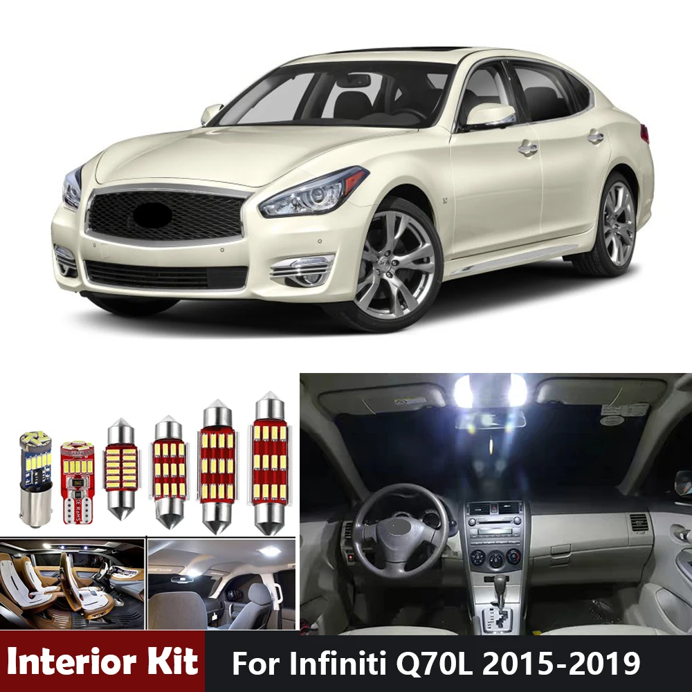 10 шт. светодиодные лампы Canbus для салона автомобиля Infiniti Q70L 2015 2016 2017 2018 2019 |