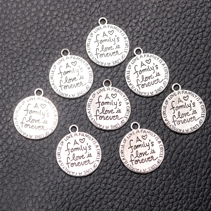 20 шт./лот посеребренные Подвески с изображением любви и вечной подвески сделай