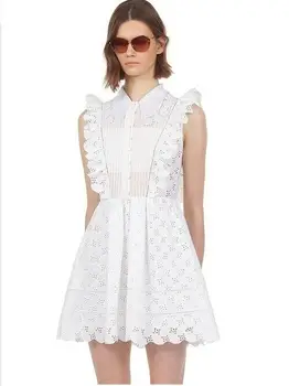 

2020 New Fashion Ladies Long Skirt Solid Color Tight Cutout Pleated Ruffled Dress All-match Temperament Sweet Elegant Hot