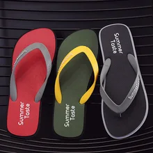 Summer Men's PVC Flip-flops Men Casual Outdoor Beach Sandals Home Slippers Adult Indoor Thick-soled No-slip Slippers Large Size