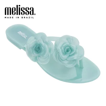 

2020 Women MELISSA HARMONIC Flower Adulto Women Jelly Shoes Flat Slippers Sandals Jelly Flip Flop Melissa Female Flat Shoes