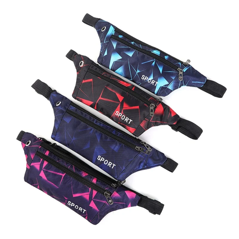 

Waterproof Running Waist Bag Adjustable Belt Bags Unisex Fanny Pack Double Layer Sport Pouch Bag With Earphone Hole For Phone