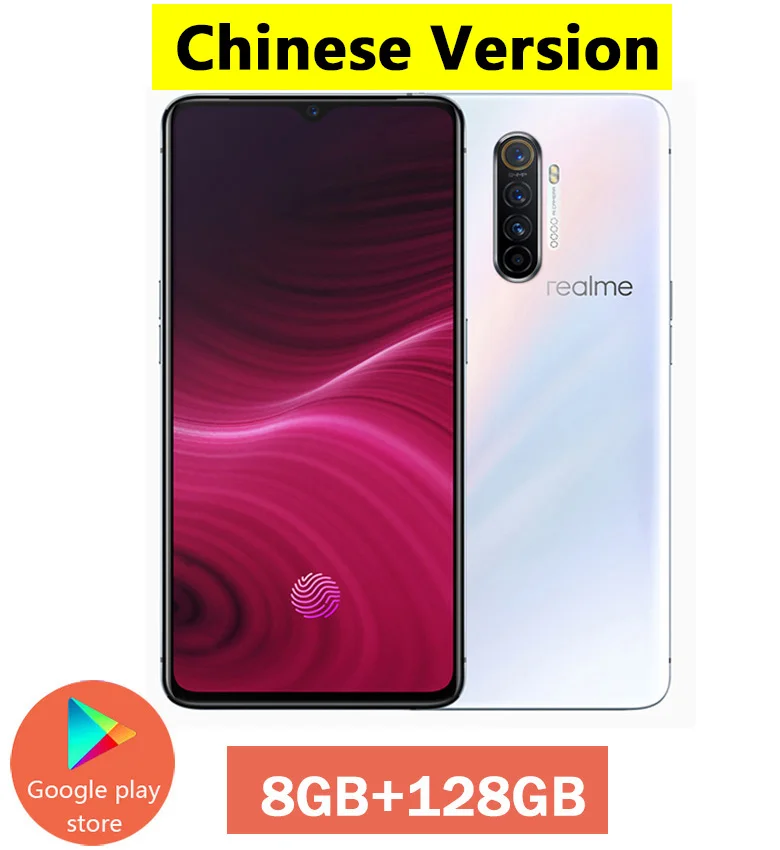 Realme X2 Pro X 2 Мобильный телефон Snapdragon 855 plus 64MP Quad камера 6,5 ''полный экран NFC OPPO мобильный телефон VOOC 50 Вт супер зарядное устройство - Цвет: 8G 128GB White-CN