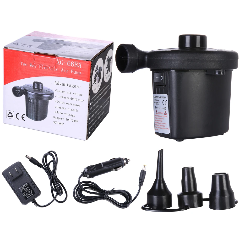 Electric Air Pump Potable Inflatable Compressor For Mattress Camping
