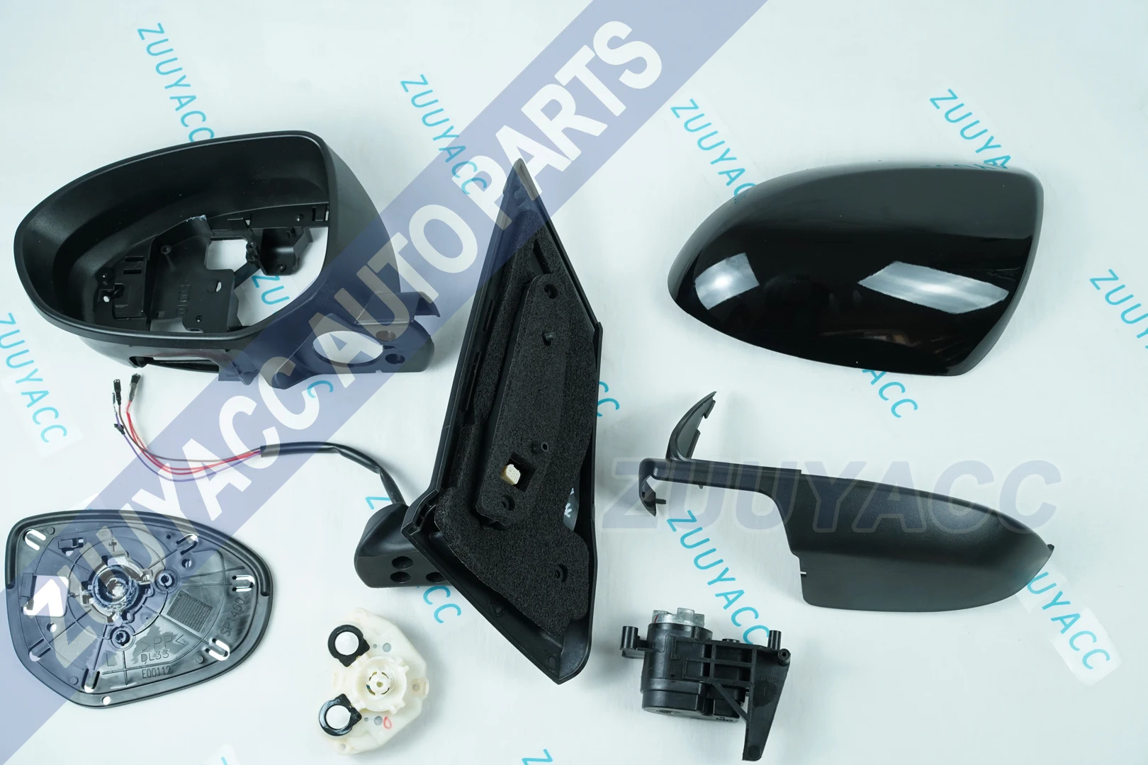 Боковое зеркало заднего вида боковое освещение стеклянная рамка корпус детали