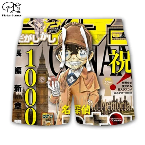 kids casual shorts Детская синяя Толстовка с 3D принтом «Detective Conan The Fist of Blue», толстовка с рисунком аниме, толстовка на молнии, футболка, уличная одежда для мальчиков и девочек, комплект для детей - Цвет: kids casual shorts