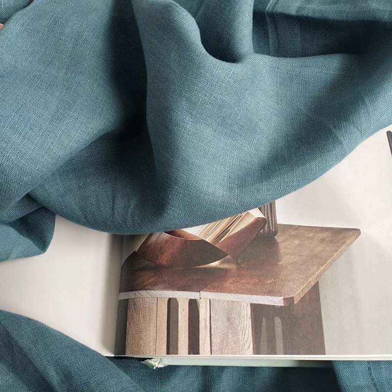 280 см ширина ткань из конопли цвет павлина фермент камень промытый мягкий китайский конопли 165gsm вес 110 дюймов ширина для Hometextile