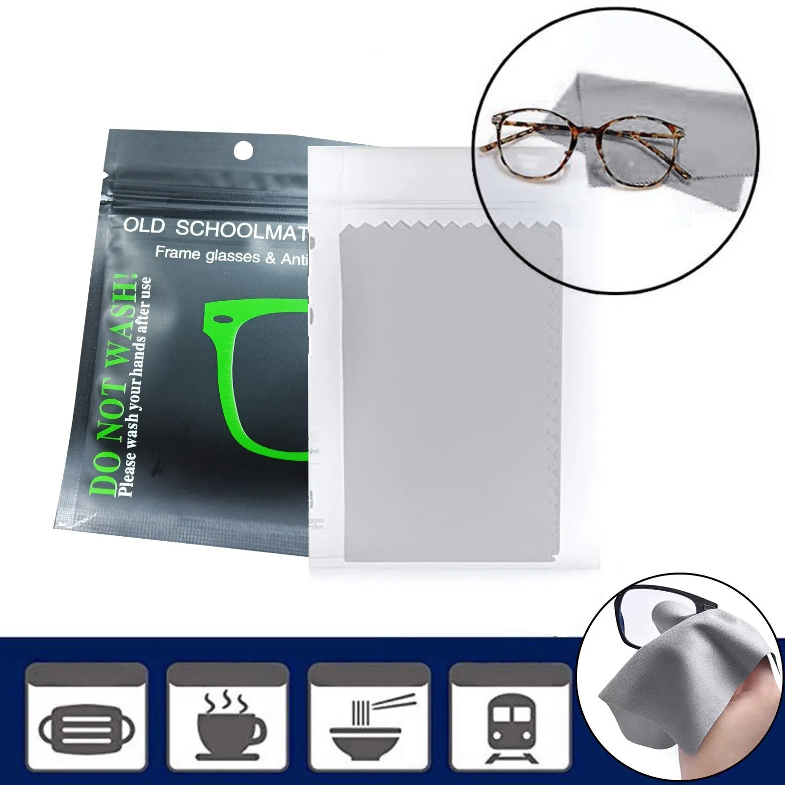 

1pc Microfiber Square Cleaning Cloth For Phone Screen Camera Lens Glasses Microfiber Cleaning Towel Antifog Glasses Cloth