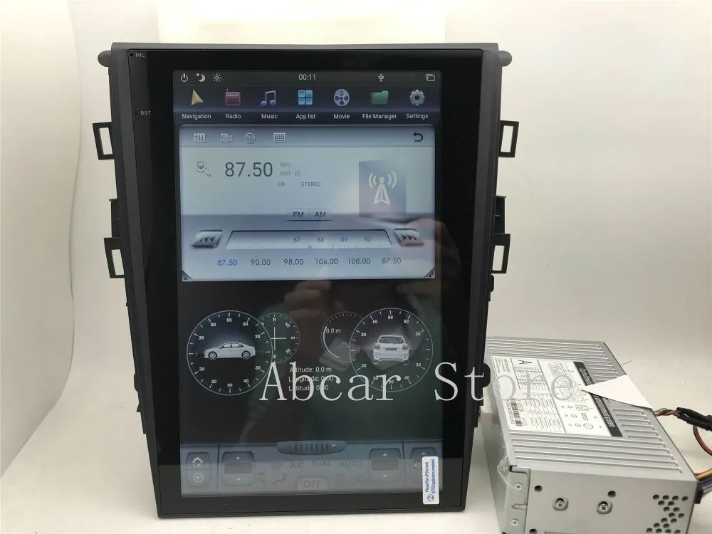 12,1 ''Tesla стиль Android 8,1 автомобильный dvd-плеер gps навигация для Ford Mondeo Fusion MK5 2013- стерео радио авто руководство AC