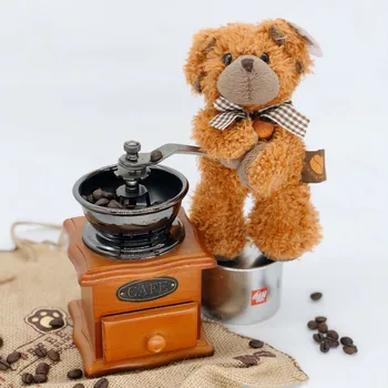 

new Cute Coffee Bean BearPlush Bear Fridge Magnets Figures Tourist Souvenir Decoration Animal Toy Party Supply Kids Gifts