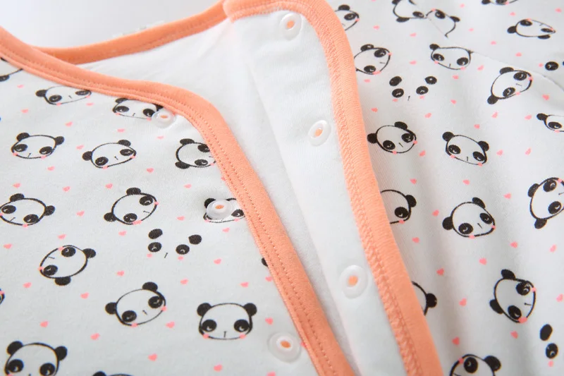 Baby romper cotton warm pajamas baby overalls kids clothes baby boys clothes girls clothes front opening round neck romper