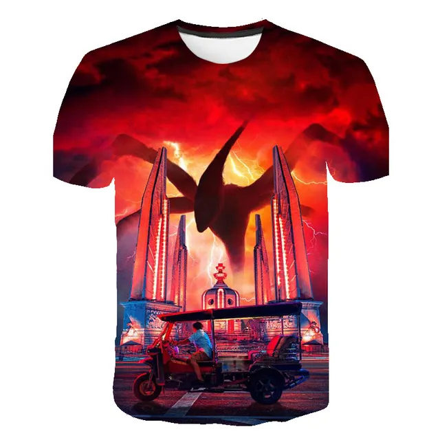 Stranger Things season 3 T Shirt Girl Upside Down Tshirt Eleven Girls Graphic Grunge T-shirt Teen Tee Shirts Children Clothing s1103