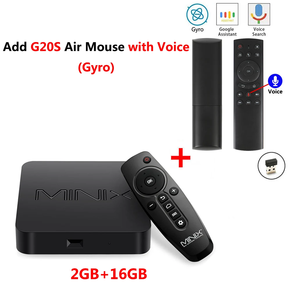 MINIX NEO T5 Google Сертифицированный Android 9,0 ТВ приставка Amlogic S905X2 2GB 16GB 2,4G 5G WiFi Bluetooth 4K HD OTA Smart медиаплеер - Цвет: MINIX T5 add G20S