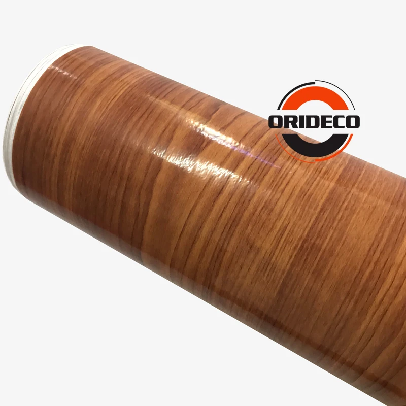 glossy wooden grain vinyl sticker for car decoration home furniture decoration 4
