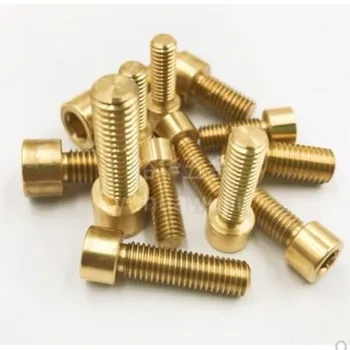 

10pcs DIN1912 m8 m10 cnc pure brass Hex Socket cap Head screw