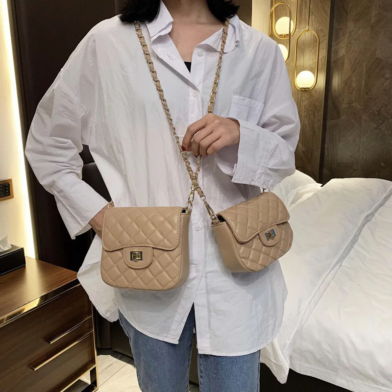 

New Arrival Rhombus Chain Small Bag Women's 2020 New Style Korean-style Casual Simple Square Sling Bag Fashion Crossbody Bag
