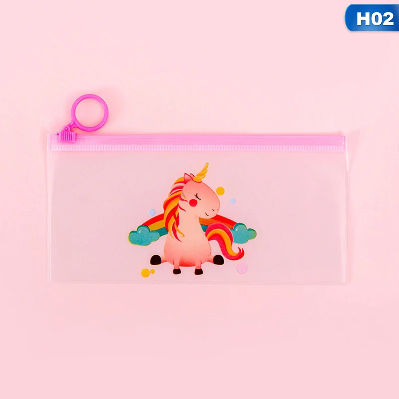 Милый мультяшный ЕДИНОРОГ розовый леопард ПВХ пенал Kawaii Escolar детский Подарочный
