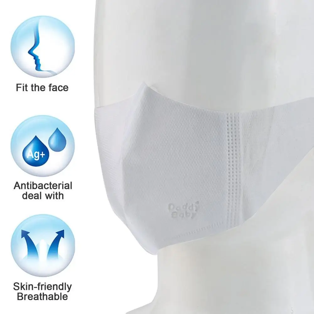 

10Pcs/50Pcs Profession Disposable Masks kid Child Boy Girl Mask Anti-Dust Anti Haze Nonwoven Disposable Breathable Children Mask