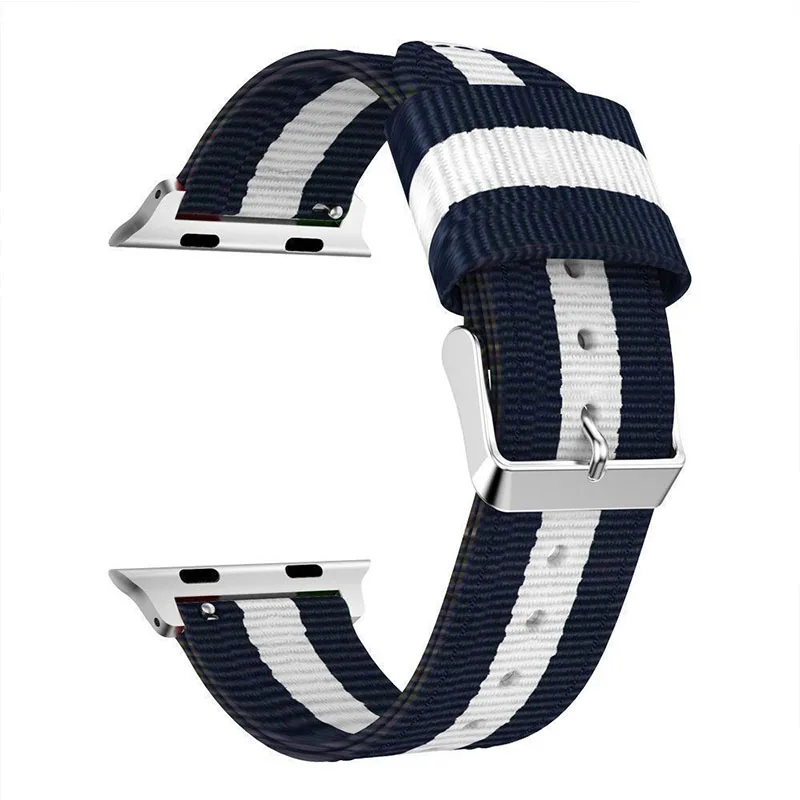 Ремешок нейлоновый для Apple Watch 5 4 3 2 1 Band Series спортивный кожаный браслет iwatch 42 мм 44 38