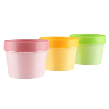 

Empty Plastic Mask Jar,Facial Mixing Bowl,Cream Container with Inner Liner-for Sugar Scrub