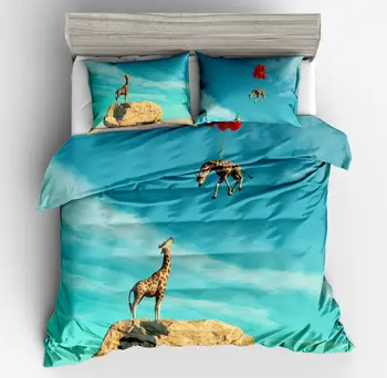 

Horned Deer Pattern Duvet Cover Set Bedding Set Quilt Cover Bed Cover Bedclothes with Pillow Cases 2/3pcs No Comforter