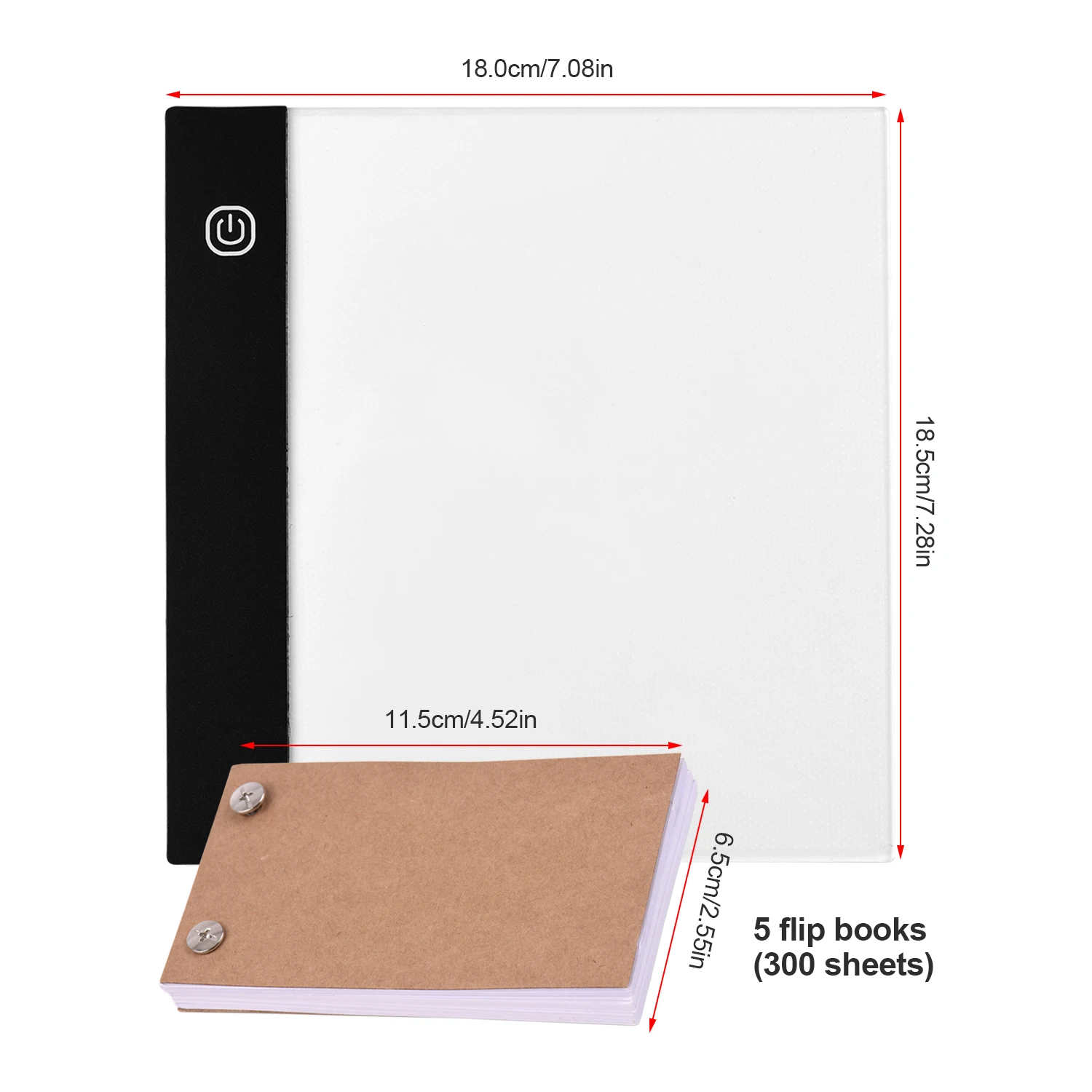 Flip Book Kit mit Lichtpad LED Light Box Tablet 300 Blatt Zeichenpapier U0T4 