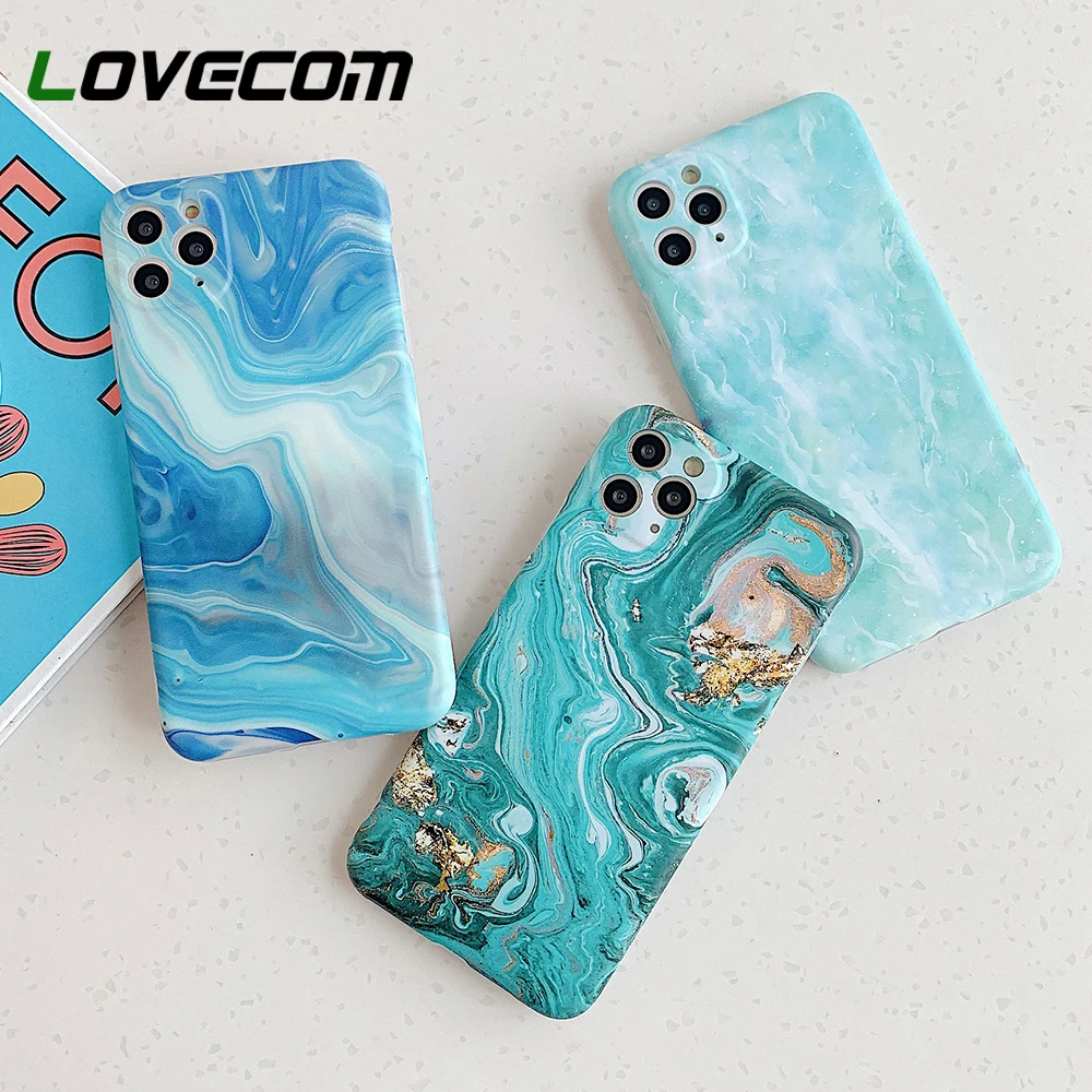 Винтажный мраморный телефонный чехол LOVECOM для iPhone 13 12 11 Pro Max XR XS 7 8 Plus X мягкая