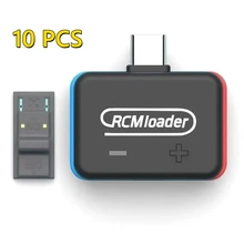 10 pces atualizar v5 rcm carregador um payload bin injector transmissor para nintendo switch para uso do anfitrião do computador u disco jogo salvar pkapka