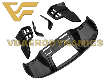 

Suitable For 14-15 Audi R8 V10 VAD-M Carbon Fiber Rear Lip Diffuser Bumper Body Kit with Side Spoiler Apron