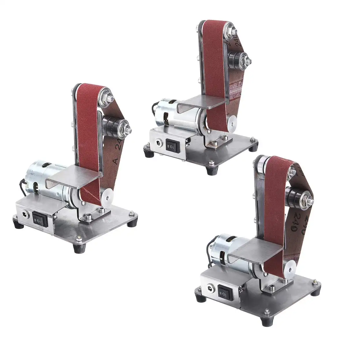  350W Mini Electric Belt Machine Sander Sanding Grinding Polishing Machine Abrasive Belts Grinder DI