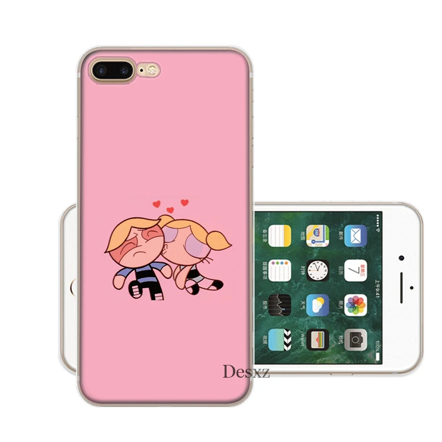 2 Чехол для мобильного телефона для iPhone 11 Pro X XS Max XR iPhone 6 6S 7 8 Plus 5 5S SE, Жесткий Чехол, корпус для девочки Powerpuff - Цвет: 2