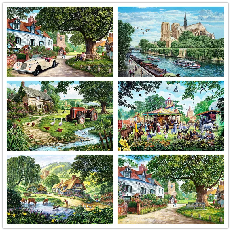 

5D full circle diamond painting spring DIY cross stitch diamond mosaic embroidery landscape pattern home decoration