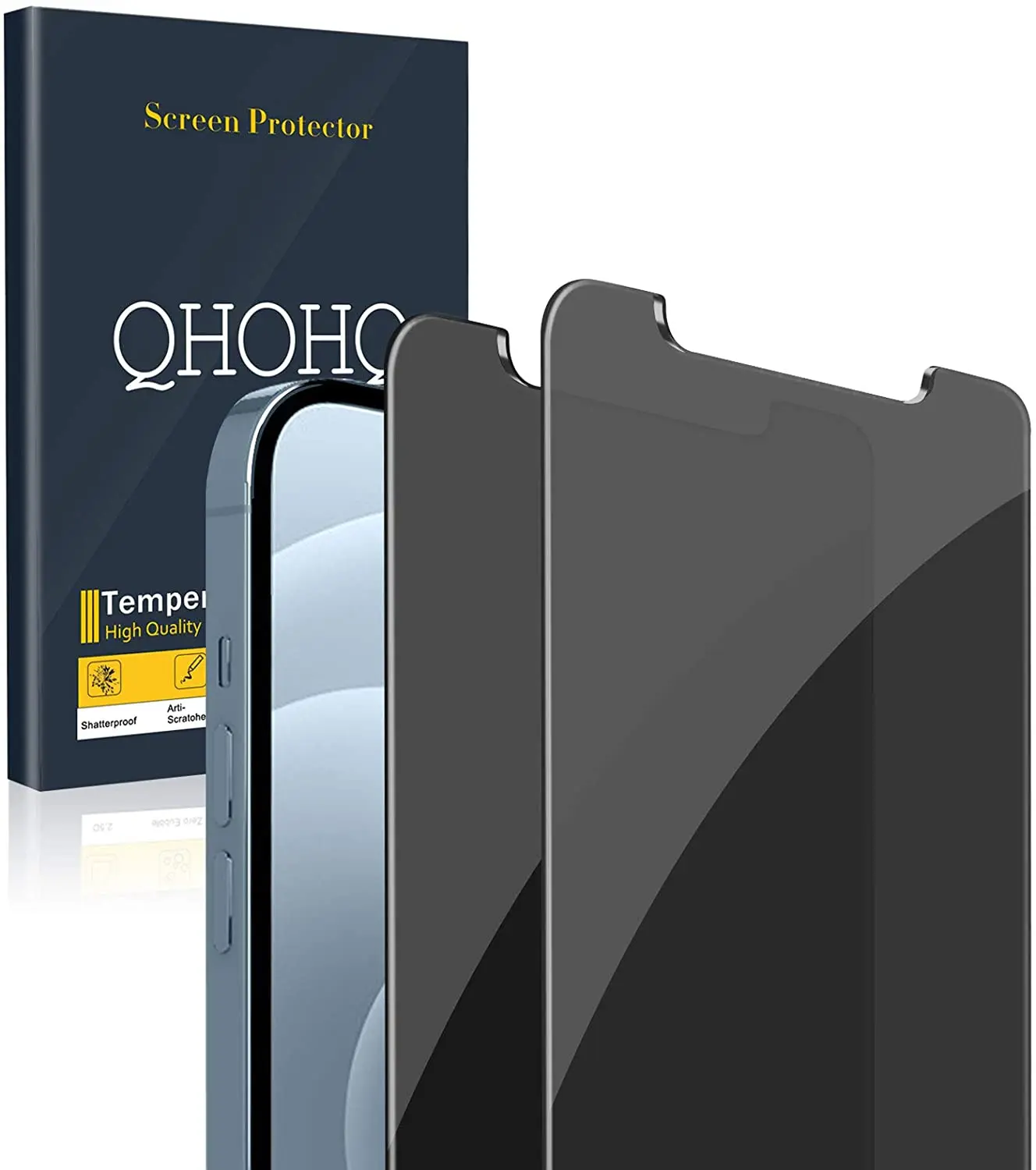 2 Pack Qhohq Privacy Screen Protector For Iphone 12 Pro Max 6 7 Inch Anti Spy Tempered Glass Film 9h Hardness 2 5d Edge Screen Protectors Aliexpress