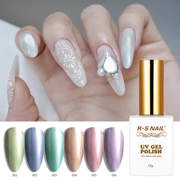

RS NAIL New metal glue series nail polish in 2020 For Manicure Semi Permanent UV LED Gel Varnish Nail Art Gel Nail Polish
