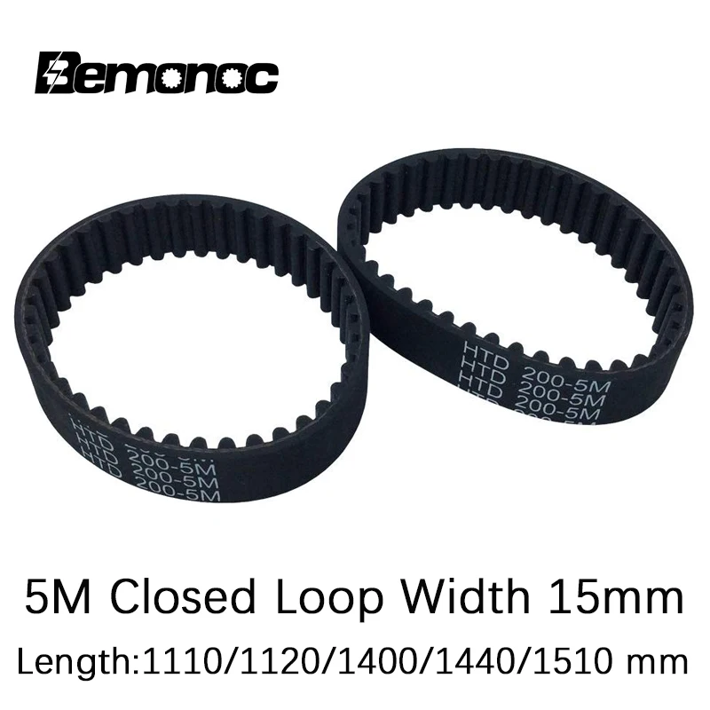 

Bemonoc Arc HTD 5M Timing belt Length=1110/1120/1400/1440/1510 mm width 15mm HTD5M synchronous Belt For 3D Printer CNC Machine