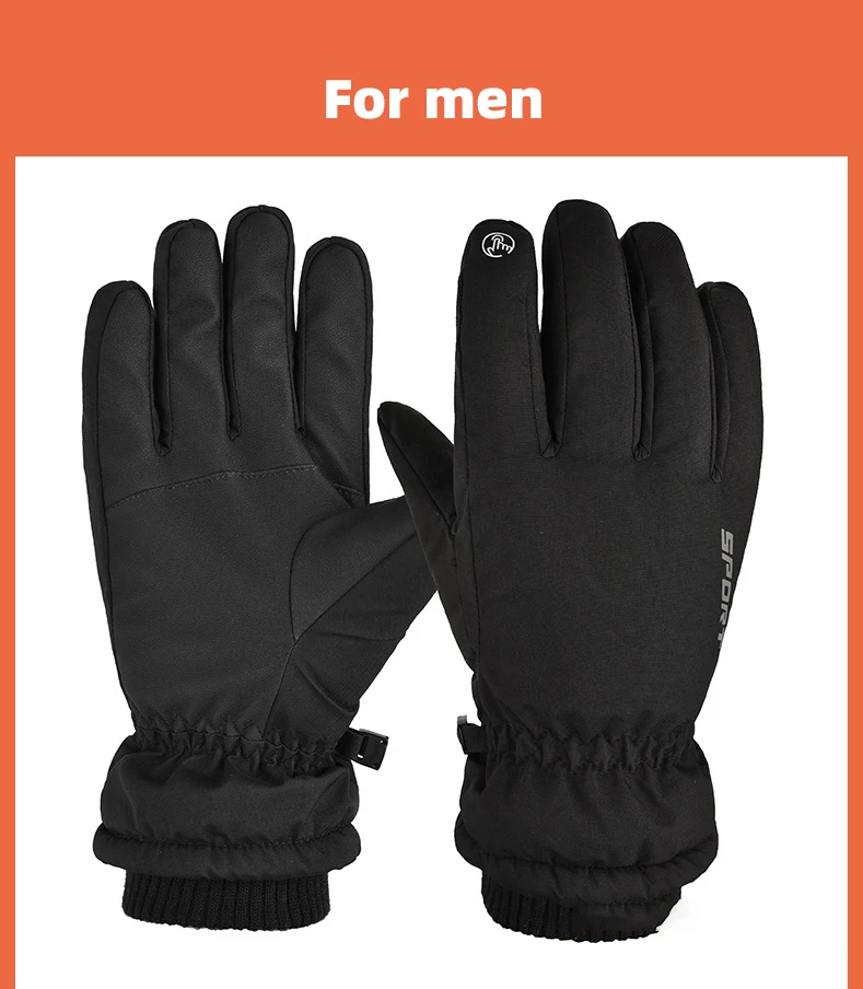 Winter Ski Gloves Snowboard Snowmobile Motorcycle Riding Gloves Windproof  Touch Screen Snow Gloves For Unisex
