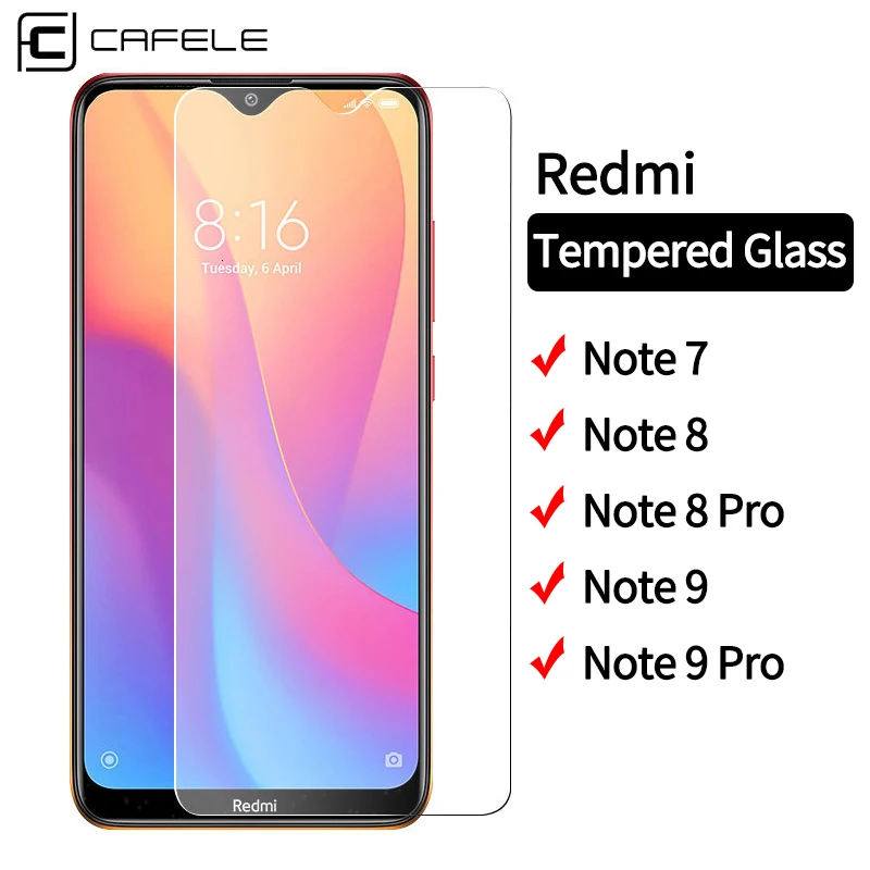 Защитное стекло CAFELE 2.5D Edge для Xiaomi Redmi Note 7 8 Pro 9 защитная пленка из закаленного