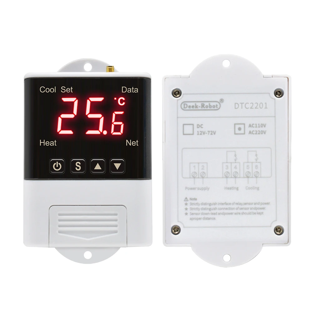 Termómetro Digital LED DC 12V 1m Sonda del Sensor Detector de temperatura de 50 ~ 110C