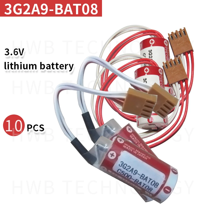 10 упак. Новые оригинальные C500-BAT08 3G2A9-BAT08 3 6 V 1600mAh батареи PLC с вилкой для OMRON